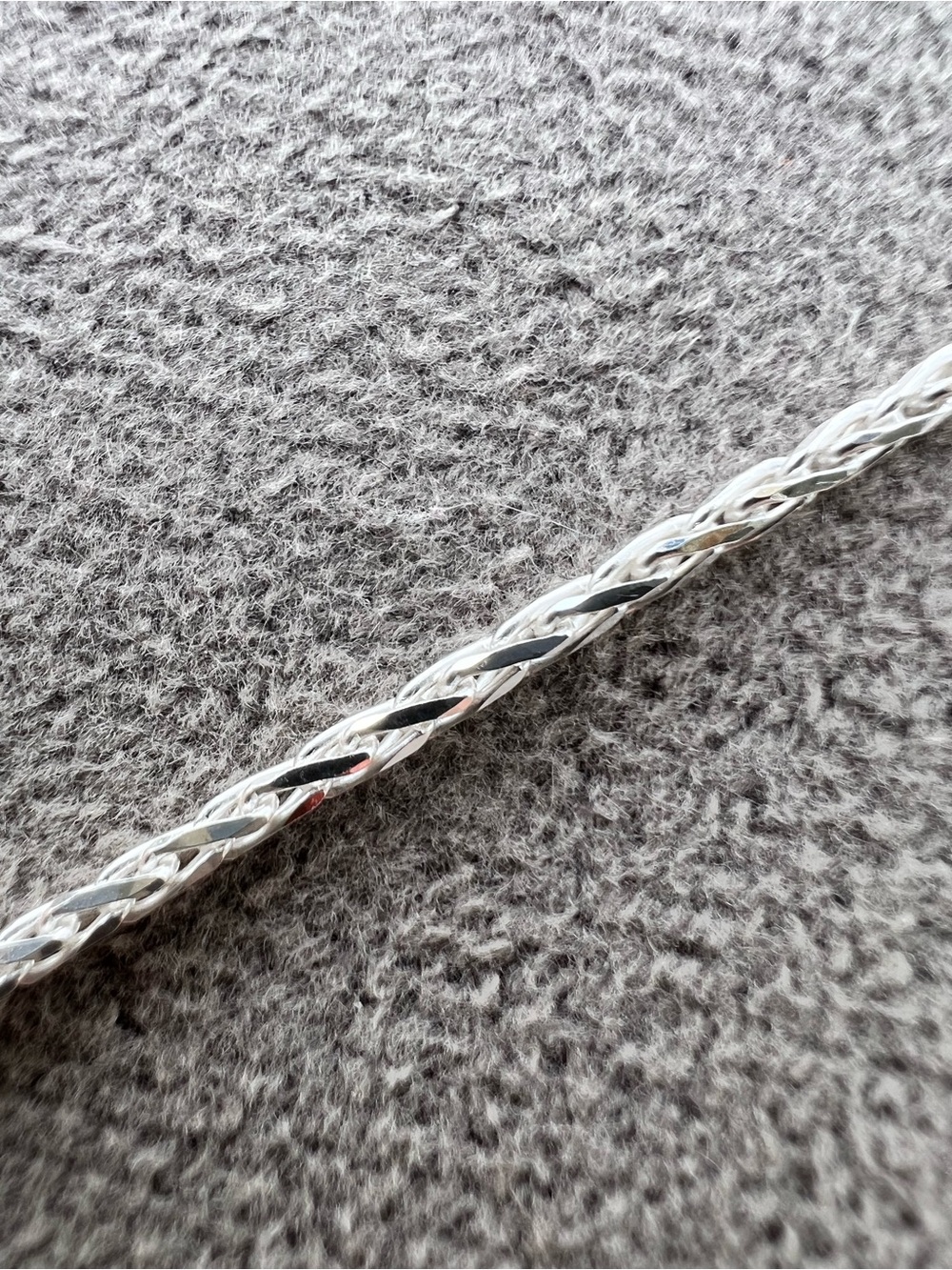 Sterling Silver Wheat Chain 7” Bracelet